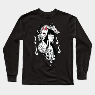 Geisha Girl - Sexy Japanese Geisha Girl Long Sleeve T-Shirt